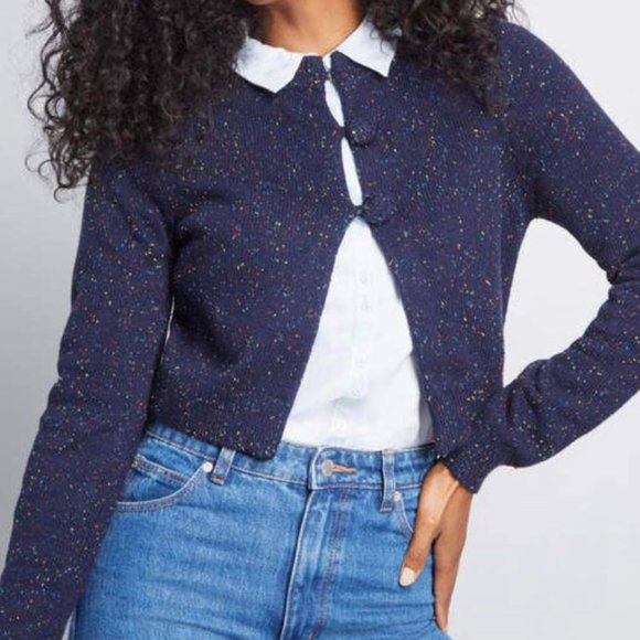 Like New!  Modcloth Wrapped in Retro Cropped Cardigan - Picture 1 of 9